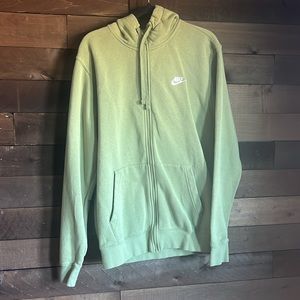 Nike cotton Zip up green size large